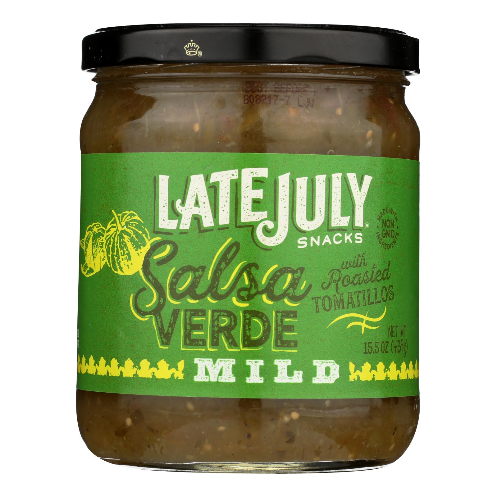 Late July Snacks Salsa - Verde - Case Of 12 - 15.5 Oz.