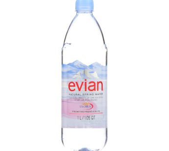 Evians Spring Water Bottled Water – Water – Case Of 12 – 33.8 Fl Oz.