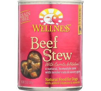 Wellness Pet Products Dog Food – Beef With Carrot And Potatoes – Case Of 12 – 12.5 Oz.