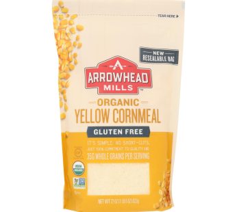 Arrowhead Mills – Organic Yellow Corn Meal – Gluten Free – Case Of 6 – 22 Oz.