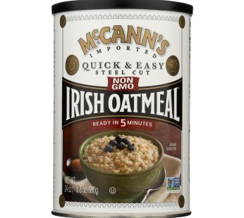 Mccann’s Irish Oatmeal Quick And Easy Steel Cut – Case Of 12 – 24 Oz.
